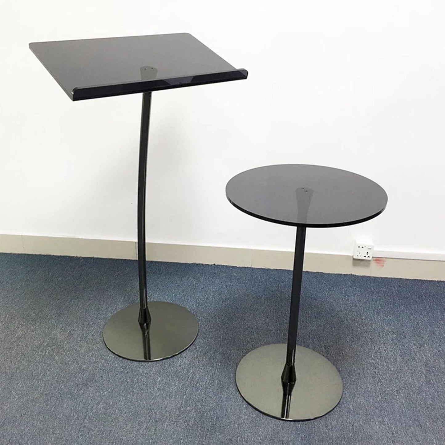 DHXIAMZ Acrylic Podium Lectern Stand - Adjustable Floor Lectern for School, Church, Conference, Stage & Office - Multi-Purpose Standing Desk with Professional Design