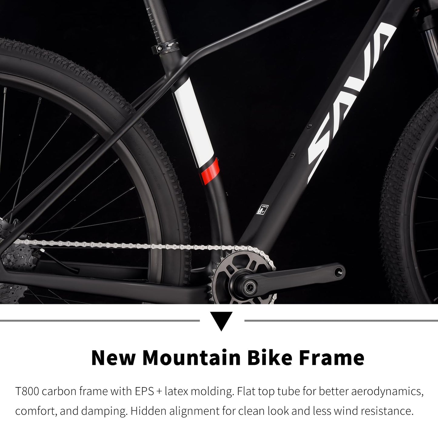 SAVADECK Carbon Fiber MTB with U6000 10 Speed Shift Groupset, Hydraulic Disc Brake with MT200 Break System (Shimmering White, 29 * 15.5)