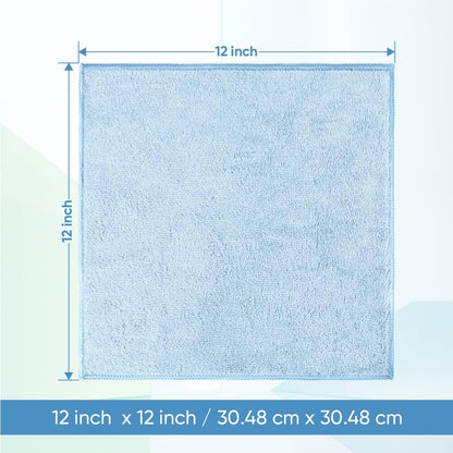 12 Pack, 12x12 Inch, HOMEXCEL Microfiber Washcloths Highly Absorbent and Soft Face Towel, Multi-Purpose Wash Cloths