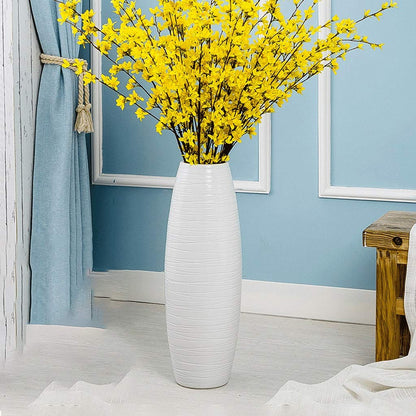SDdPulse Floor Vase Ceramic Handcrafted Gifts Decoration Porch Living Room Flower Arrangement 60cm*13cm*13cm,
