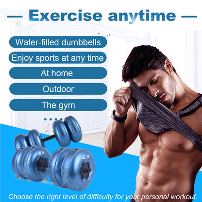 Water Filled Dumbbells Set - Water Filled Weights - Portable Travel Weights - Weights Adjustable Dumbbells - Portable Fitness Equipment - Strength Training - Fitness and Shaping