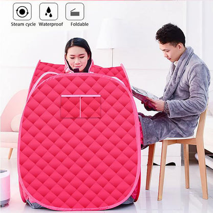 DKDZZXHUS Lightweight Indoor Sauna Tent Portable Steam Sauna Spa Timer 99 Minutes Steam Sauna with Remote Control and 5 Adjustable Levels