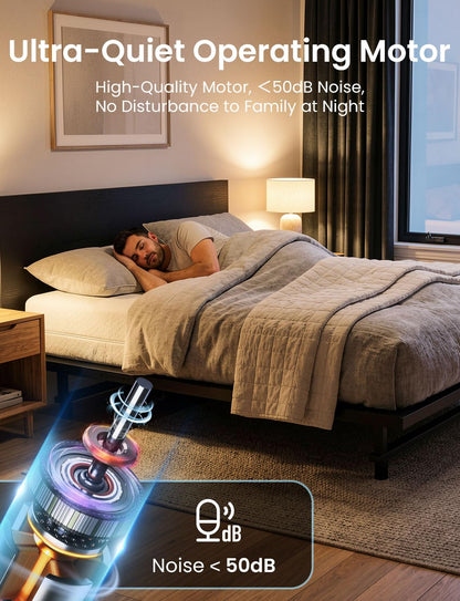 Feetice King Size Adjustable Bed Frame with Wireless Remote, Zero Gravity & Head & Foot Incline, Heavy-Duty Steel Frame, Whisper-Quiet Motor, Easy Installation (79" L x 74" W x 12.72" H)