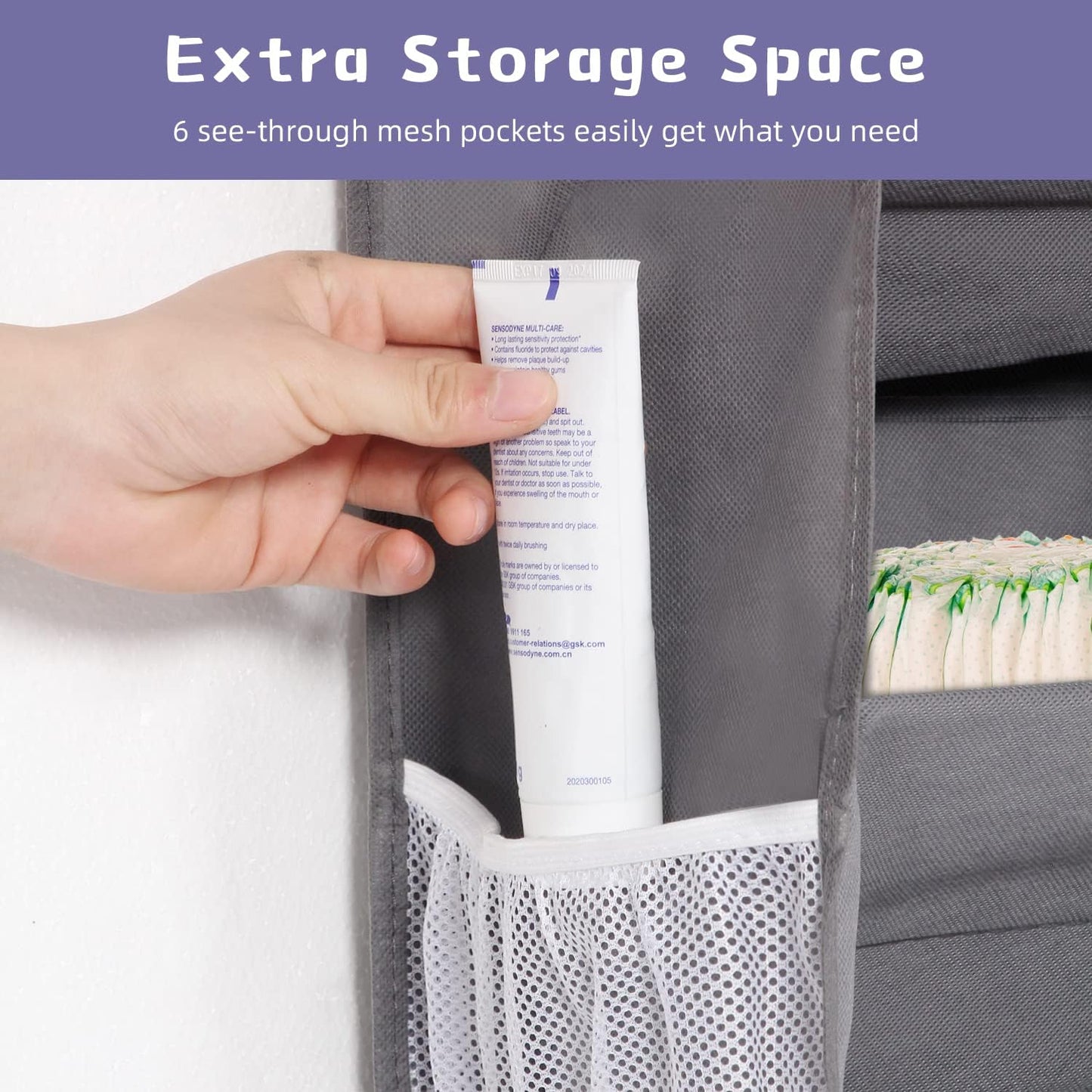 12 6 6 50lbs Closet, (1 Pack) Over the Door Shoe Rack Organizer Hanging Storage for Pairs of Shoes, Mesh Pockets + Deep