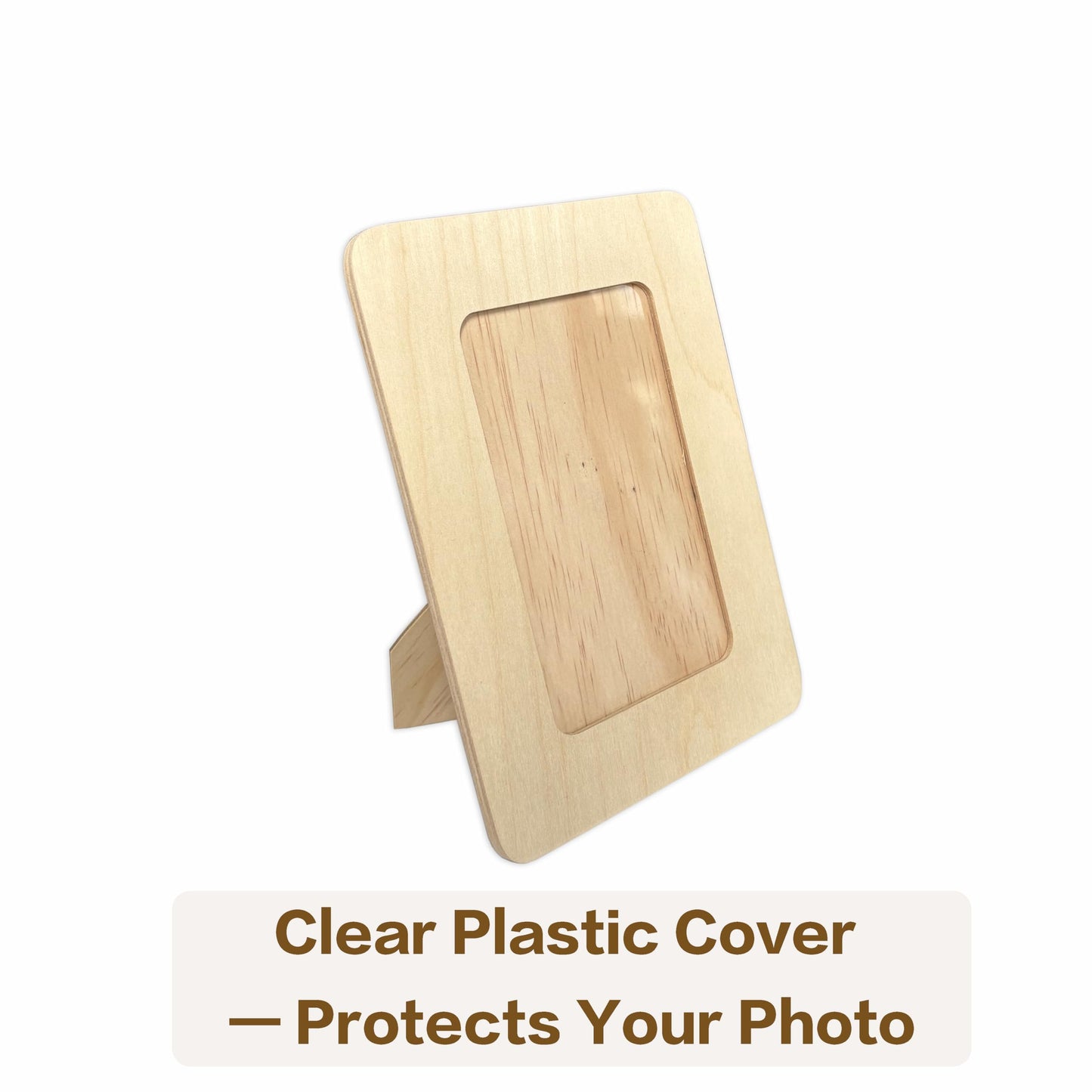 LWR CRAFTS Wooden DIY Photo Frame 4" x 6" Pack of 2