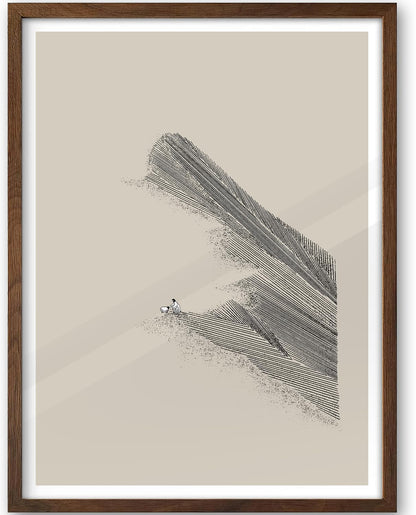 iHery Natural OAK Wood Jesus and Peter Walk on Water Framed Wall Art, 12x16 in Modern Sketch Bible Verses Canvas Art Decor, Beige Logs Boho Scripture 1Pack for Living Room Bedroom