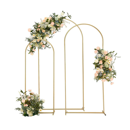Metal Wedding Arch Backdrop Stand with Cover Backdrop Stand for Birthday Party Ceremony Anniversary Celebration Door Arch Frame(Frame with Cover)