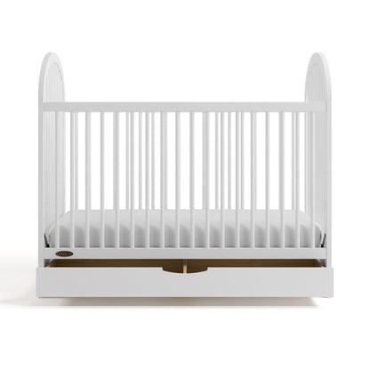 Graco Olivia 3-in-1 Convertible Crib with Drawer – Converts from Baby Crib to Toddler Bed and Daybed, GREENGUARD Gold Certified, Baby Safety Alliance Verified, Easy Assembly (White)