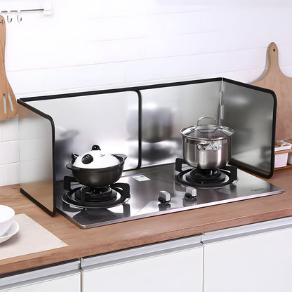 Foldable Stove Splatter Guard Grease Shield Nonstick Oil Stove Splash Guard Cooking Splatter Screen Kitchen Backsplash Protector For Stove Top Wall Gas Range Frying Pan Camping… (Height 40cm)
