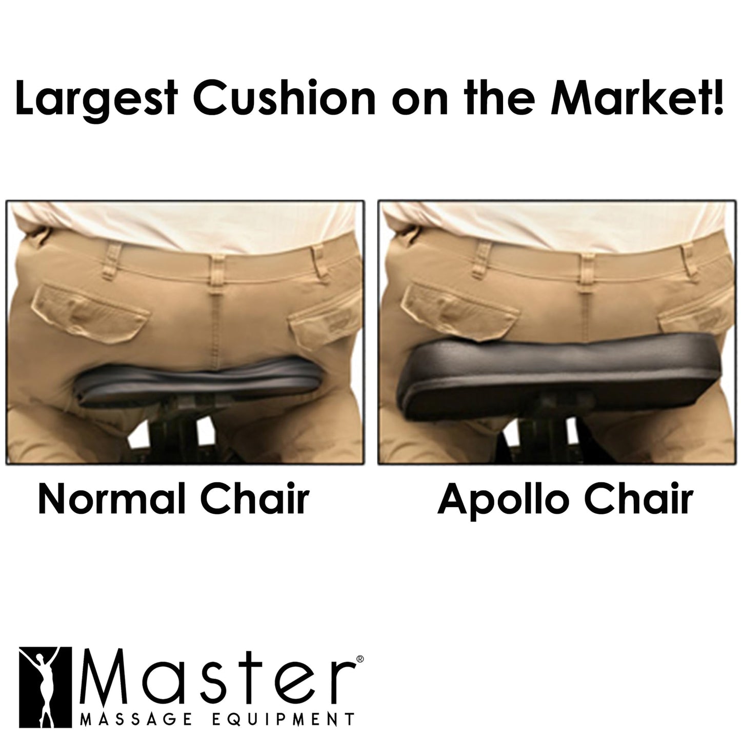 Master Massage Apollo Extra Large Portable Massage Chair – Lightweight Aluminum Tattoo Folding Chair with Enhanced Cushions and Wheeled Carrying Bag – Black