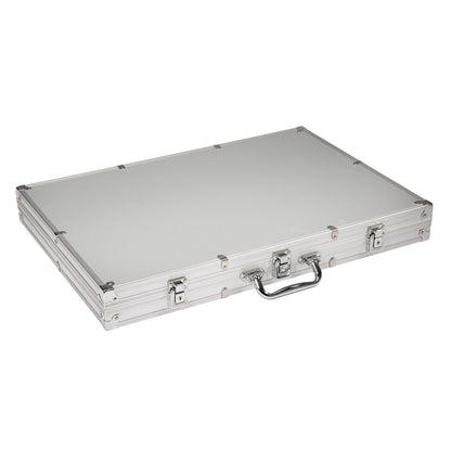 Playzaic 1000-piece Aluminum Showdown Poker Chip Case - 13.5-gram Heavy Clay Composite Set - Casino Chips for Texas Holdem, Blackjack - Betting Game Accessories
