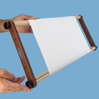 W-Stands Frame Set-3 for Cross Stitching with Side Bars and Scroll Rods (12", 23.75", 35.5") - Premium Wooden Frames for Embroidery and Needlework