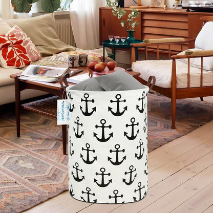 LANGYASHAN Laundry Basket Canvas Fabric Collapsible Organizer for Storage Bin Toy Bins Gift Baskets