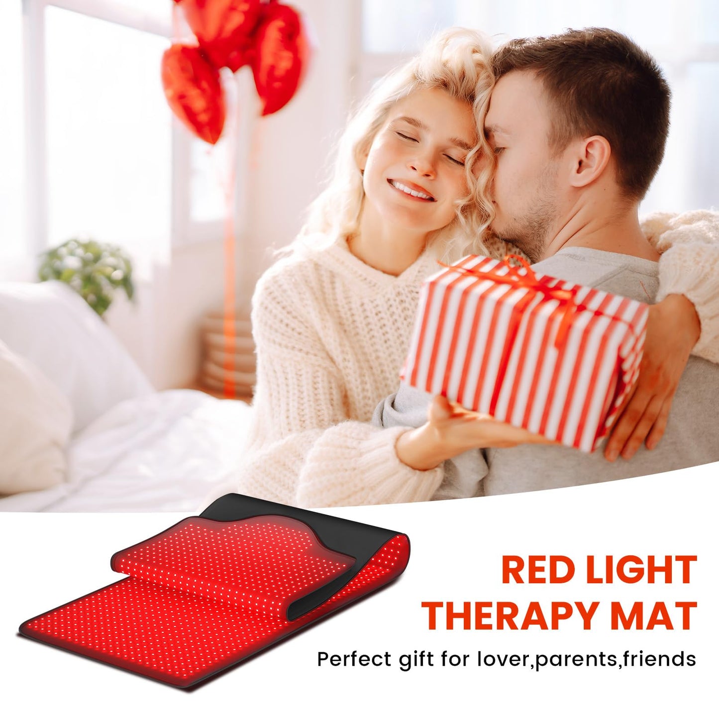Red Light Therapy for Body, Infrared Light Therapy, 73"x 32" Red-Light Mat for Full Body, 1090 LEDs, 660nm & 850nm 3-in-1 LED Bead, Pain Relief, Light-Therapy for Dogs, Shoulder, Back, Knee