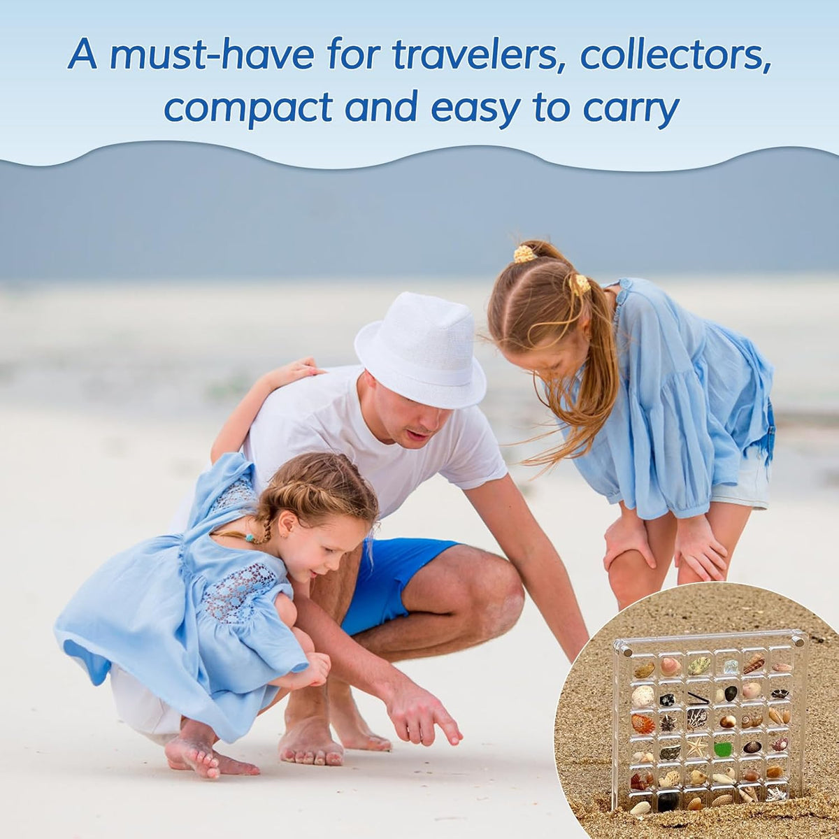 Acrylic Magnetic Seashell Display Box, Decorative Storage Case for Seashells, Trinkets, and Small Craft Organizers