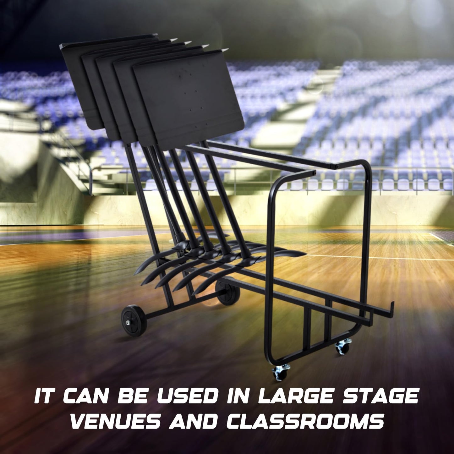 Music Stand Storage Cart for 12 Melody Music Stands Metal Portable