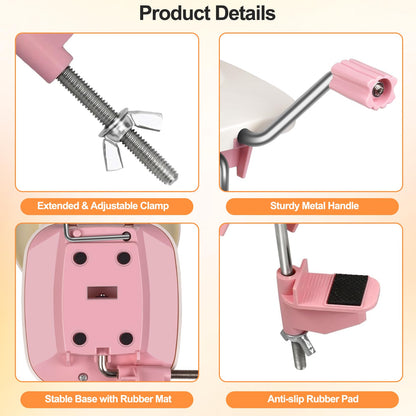 SOGCASE Yarn Winder, Manual Yarn Ball Winder for Crocheting and Knitting, Create Cakes up to 4 oz / 100g, Pink