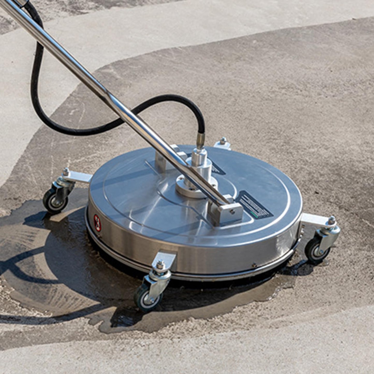 TRELVEX Pressure Washer Surface Cleaner Heavy-Duty Surface Cleaner Pressure Washer Surface Cleaner with Wheels Stainless Steel Housing Quick Connector Power Washer Attachment Stainless Steel
