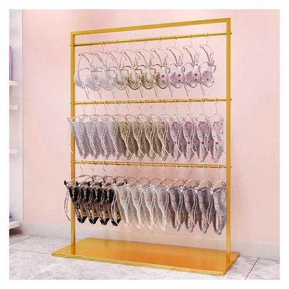 This Commercial Clothing Display Rack for Lingerie Bras Swimwear Bikinis & AccessoriesIndependent Hanger for Organized Display & Easy Access