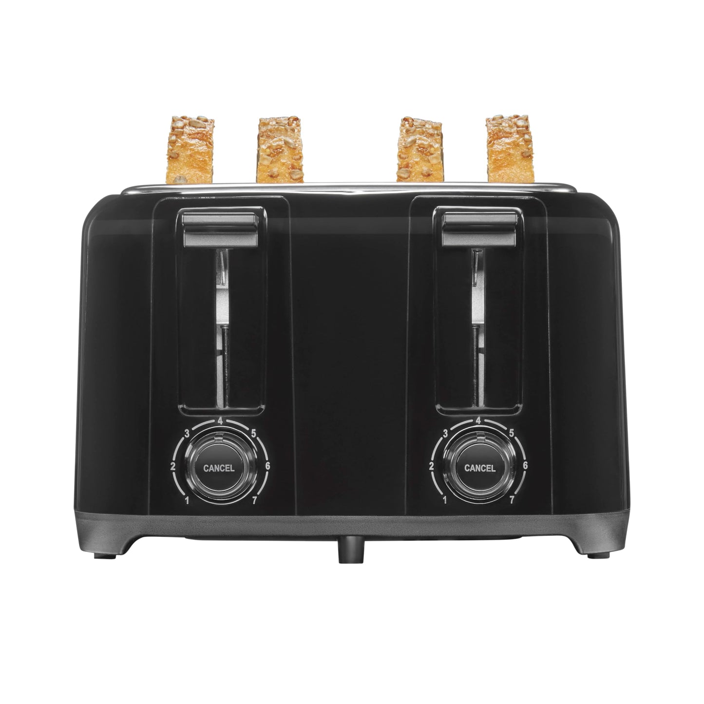 Proctor Silex 4 Slice Toaster with Extra Wide Slots for Bagels, Cool-Touch Walls, Shade Selector With 7 Browning Levels, Toast Boost, Auto Shut-off and Cancel Button, Black (24215PS)