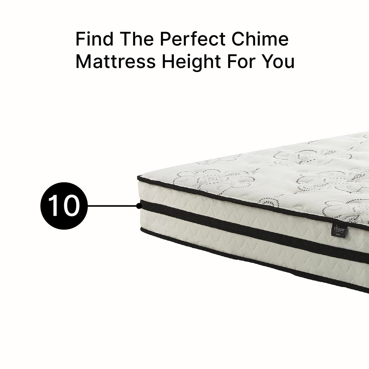 Signature Design by Ashley King Size Chime 10 Inch Medium Firm Hybrid Mattress with Cooling Gel Memory Foam for Pressure Relief, Fiberglass-Free, Mattress In A Box