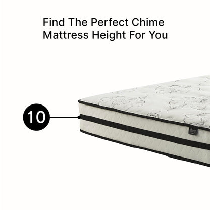 Signature Design by Ashley King Size Chime 10 Inch Medium Firm Hybrid Mattress with Cooling Gel Memory Foam for Pressure Relief, Fiberglass-Free, Mattress In A Box