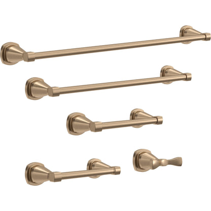 Delta Double Towel Hook for Bathroom or Kitchen| Champagne Bronze | Stryke Accessories