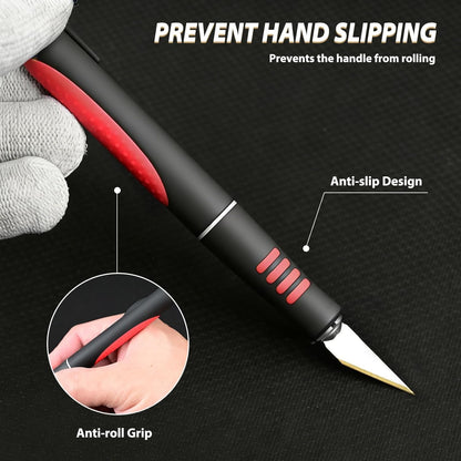 EHDIS Precision Hobby Knife Set 360 Degree Swivel Blade Craft Cutting Knife with Replacement Blades for Art, Working-Stencil, Scoring, Scrapbooking, Architecture Modeling, Crafting