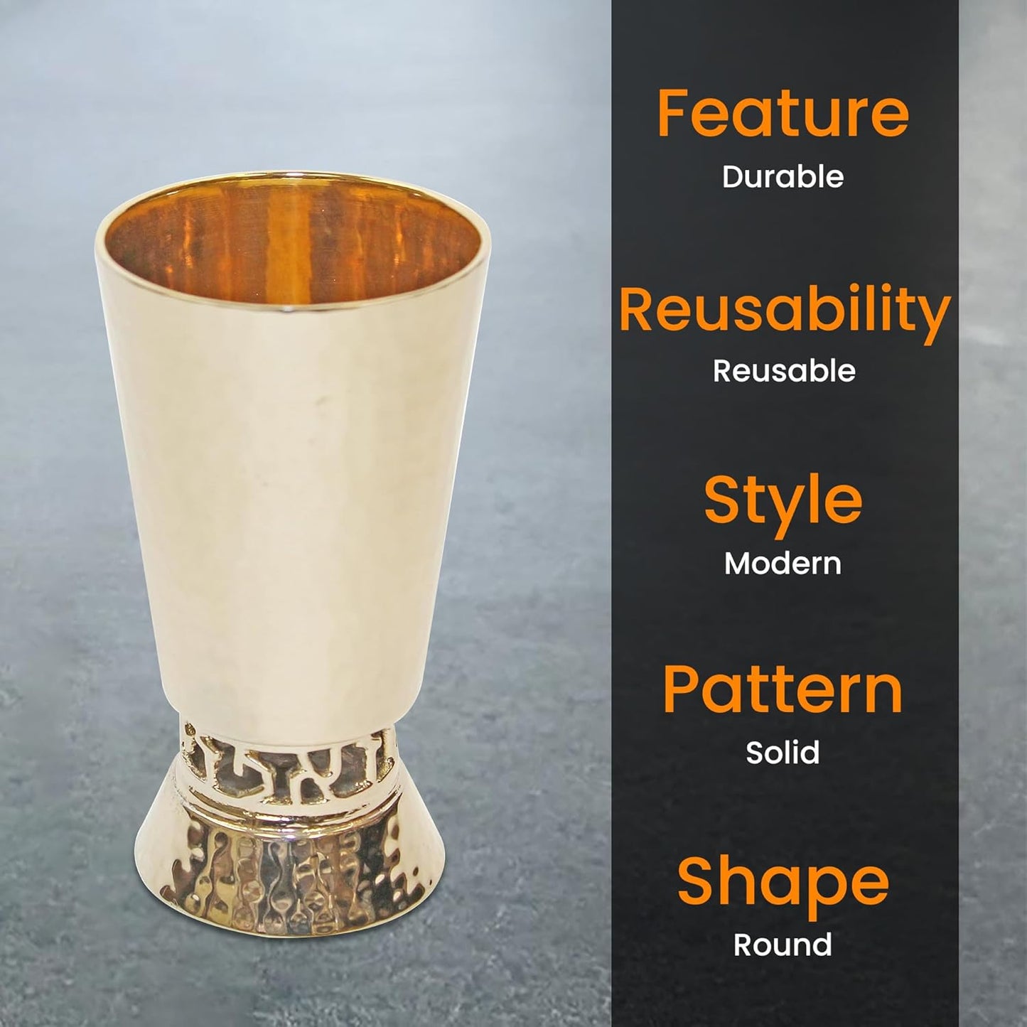 Majestic Giftware Kiddush Cup with Saucer, 6-Inch Premium Quality Nickel Plated Wine Goblet