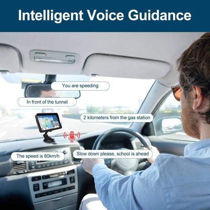 GPS Navigation for Car,Latest 2026 Map, 9 inch Touch Screen Real Voice Spoken Turn-by-Turn Direction Reminding Navigation System for Cars, GPS Satellite Navigator with Free Lifetime Map Update