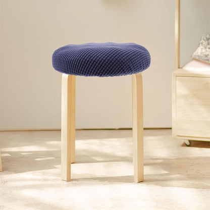 Veemoon Round Stool Covers, Soft Bar Stool Chair Cushion Cover with Elastic Non-Slip Bottom, 11 inches Width
