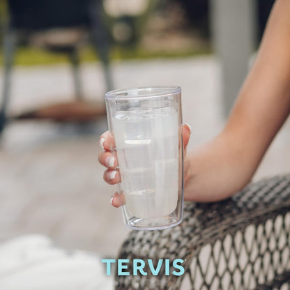 Tervis Watercolor Songbirds Double Walled Insulated Tumbler Cup - Made in USA, Keeps Drinks Cold & Hot, 16oz, Clear