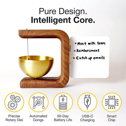 Pro Timer P2 - Elegant Wooden Pomodoro Timer - an Original Productivity Tool with Magnetic Memo Board – High-End Quality Desk Device for Focus, Meditation & Productivity - Ideal for Work & Study