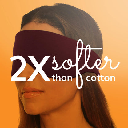 Happyluxe Escape Sleep Mask - Buttery Soft Airplane Eye Mask for Sleeping or Napping in Bed. Machine Washable. - Jet Black, Made in USA