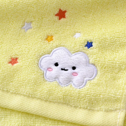 sense gnosis 100% Cotton Cloud Kids Facial Towels, Fingertip Towels for Bathroom Towel Set Star Embroidered Children Towels & Baby Washcloths, 10 x 20 inches(4 Pack in 4 Color)
