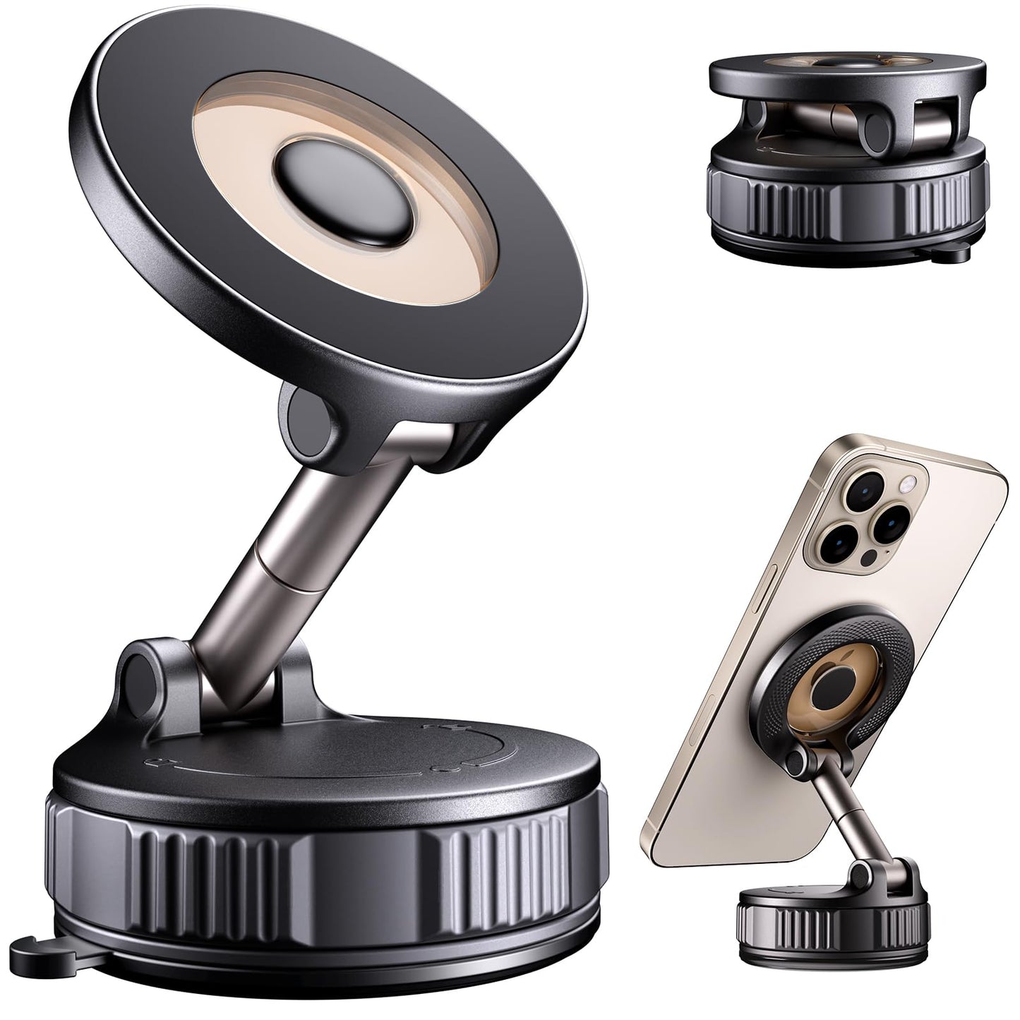 Magnetic Phone Holder for Car [120+ LB Strongest Suction & 2800gf Strongest Magnetic] 360° Adjustable Car Phone Holder for Magsafe Phone Holders for Your Car for iPhone 17 Pro Max 16 15 14 13 12 Plus