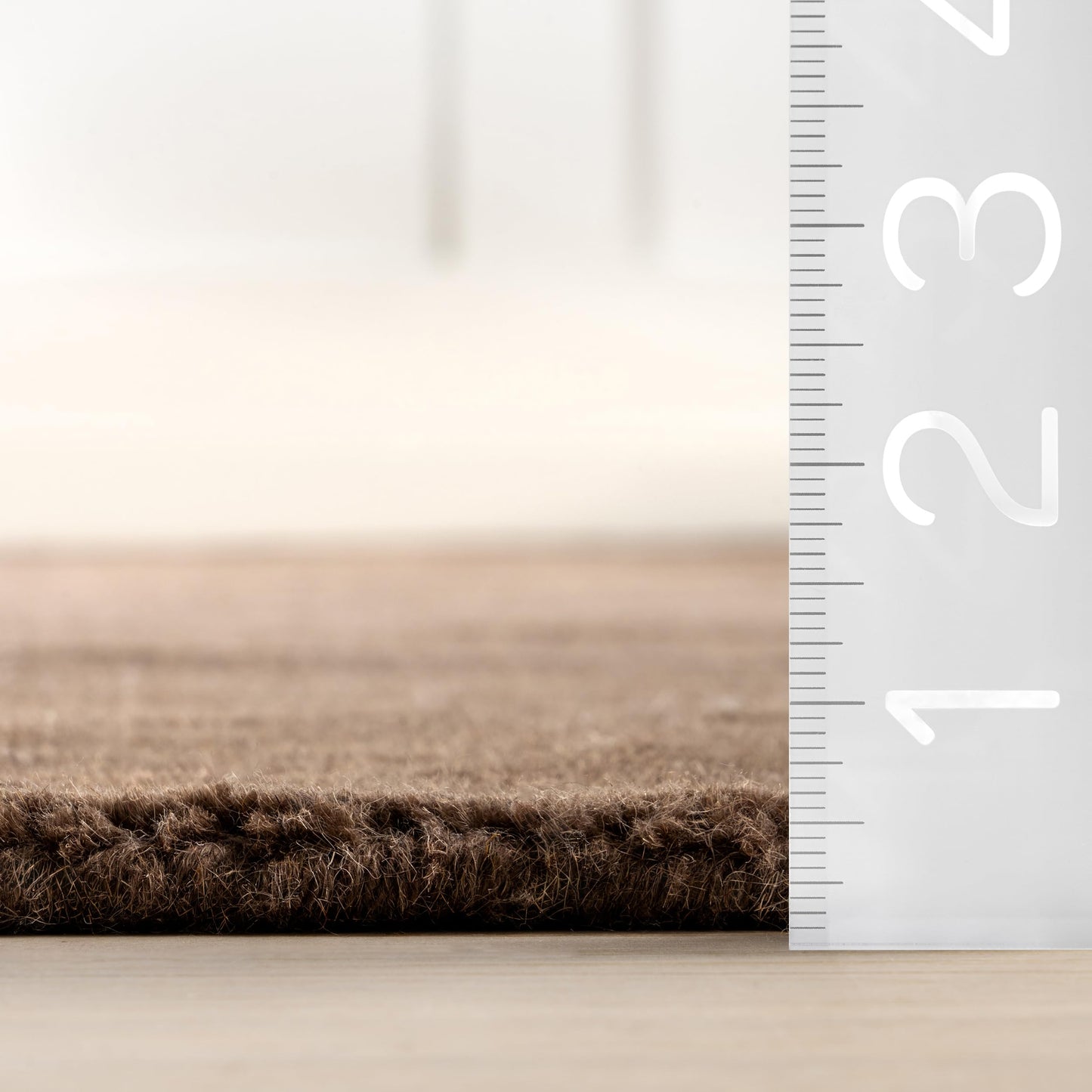 Rugs USA Maru Handmade, Dark Brown, 5' x 8', Solid, Wool, Soft and Cozy, High Traffic, Stain Resistant, Easy Clean, Durable Area Rug for Bedroom, Living Room, Dining Space, Den, Foyer, Entryway