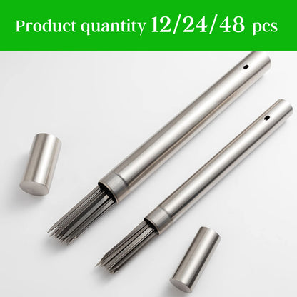 Killer's Instinct Outdoors Flat Metal Grilling Skewers Wider Thicker Stainless Steel Reusable BBQ Sticks Barbecue Skewers 14’’0.16’’0.05’’ Set of 24 Barbecue Metal Kebab Sticks For Grill