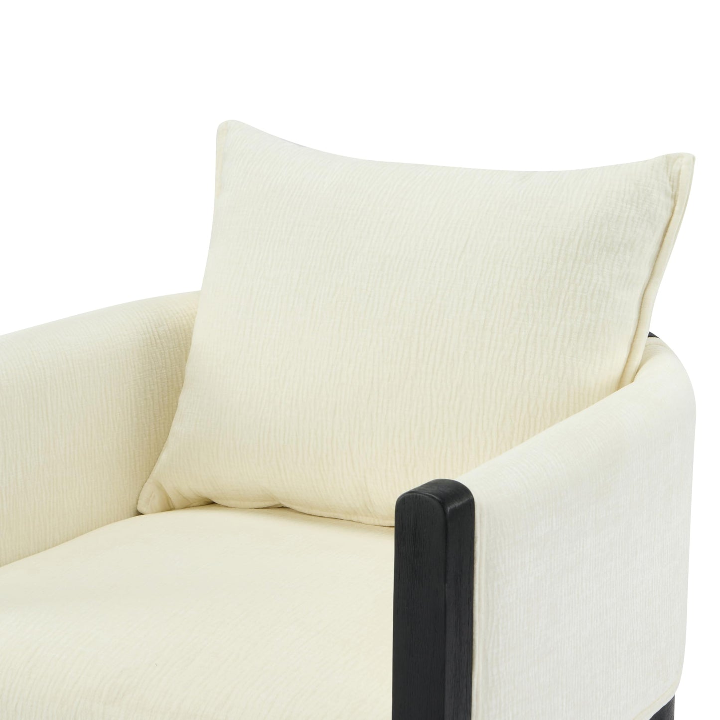 Christopher Knight Home Lucid Linen Upholstered Dining Chairs Set of 2, Rubber Wood Dining Room Chairs, Modern Armchair, Extra Seating for Dining Room, Versatile Indoor Furniture, White + Black