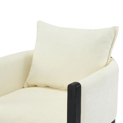 Christopher Knight Home Lucid Linen Upholstered Dining Chairs Set of 2, Rubber Wood Dining Room Chairs, Modern Armchair, Extra Seating for Dining Room, Versatile Indoor Furniture, White + Black