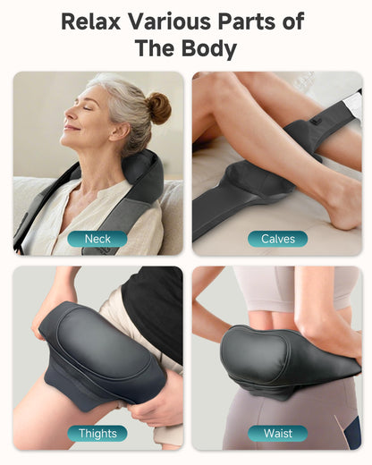 Snailax Neck Massager for Pain Relief Deep Tissue, Neck Massage with Heat, Cordless Massager for Back and Shoulder Pain, Deep Kneading Back Massager, Gift for Mom Dad