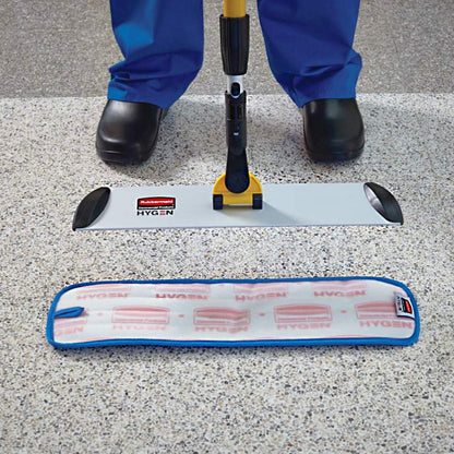 Rubbermaid Commercial Products HYGEN Microfiber Quick-Connect Mop Frame 18 inch Silver for Janitorial/Professional/Industrial Cleaners for Heavy-Duty Floor Cleaning/Mopping/Dusting