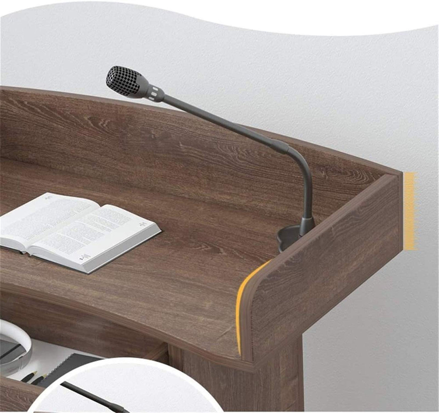 CAMBOS Lectern Podium Stand, Lectern Podium Stand,Podium Simple Modern Welcome Shopping Guide Reception Customer Desk Host Stage Podium Speaking Ceremonial Lectern Desk Teacher's Desk