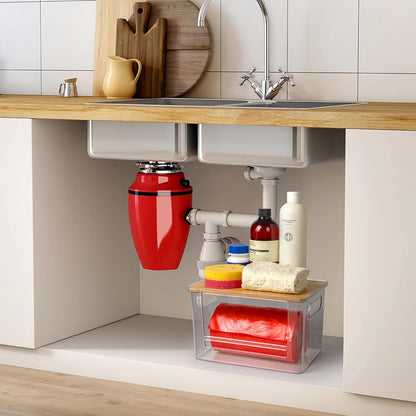13/30/33-Gallon (11.5"x7.5"x7" inches) Stackable Trash Bag Dispenser with Wooden Top for Holding Large Bag Sizes