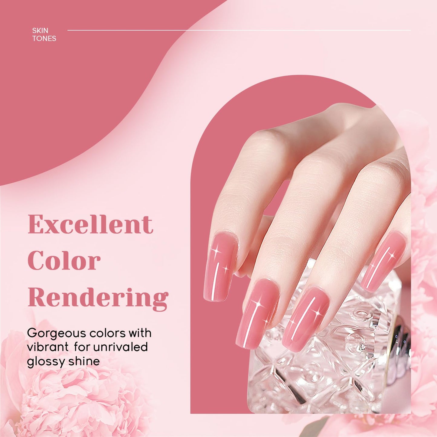 JEWHITENY Poly Extension Gel Nail Kit 14 PCS Poly Gel Kit with Slip Solution and Mini Lamp Nail Art Design Beginner