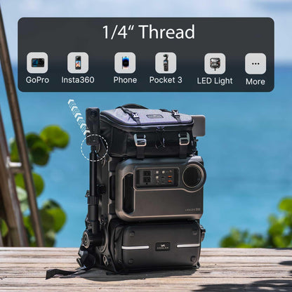 COALAX Lancer300 Pro Camera Backpack with 300W Power Station, Modular Creator Backpack with Magic Arm for Hands-Free POV Filming, Exoskeleton Camera Bag for Photography & Outdoor Production (Green)