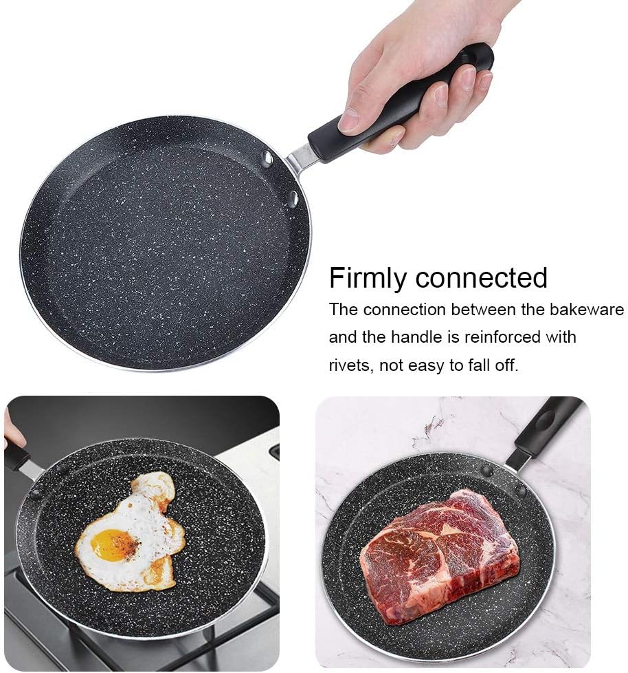 Frying Pan, Non Stick Egg Omelette Pans, Aluminum Alloy for Gas Induction Electric Cookers