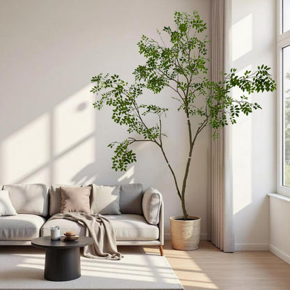 AfanD Artificial Elm Tree Faux Elm Tree 9ft Tall Fake Plant in Pot Fake Silk Tree Faux Plants Indoor
