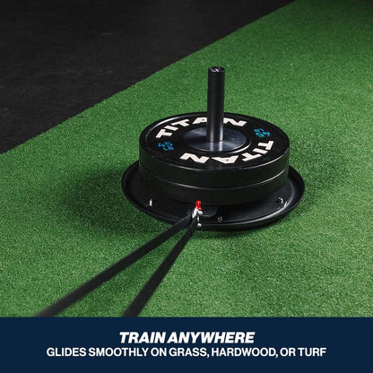 Titan Fitness 360 Degree Weight Sled, Multi-Directional Training for Strength, Speed & Endurance, No Unclipping or Resetting, Multi-Surface Sleds for Training, Fitness Sled Gym Equipment