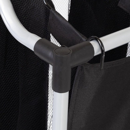 Honey-Can-Do Triple Laundry Sorter with Mesh 3 Bags, Steel/Black, 30.75" x 15" x 32.75"